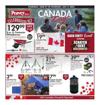 thumbnail - Circulaire Peavey Mart - Canada Day!