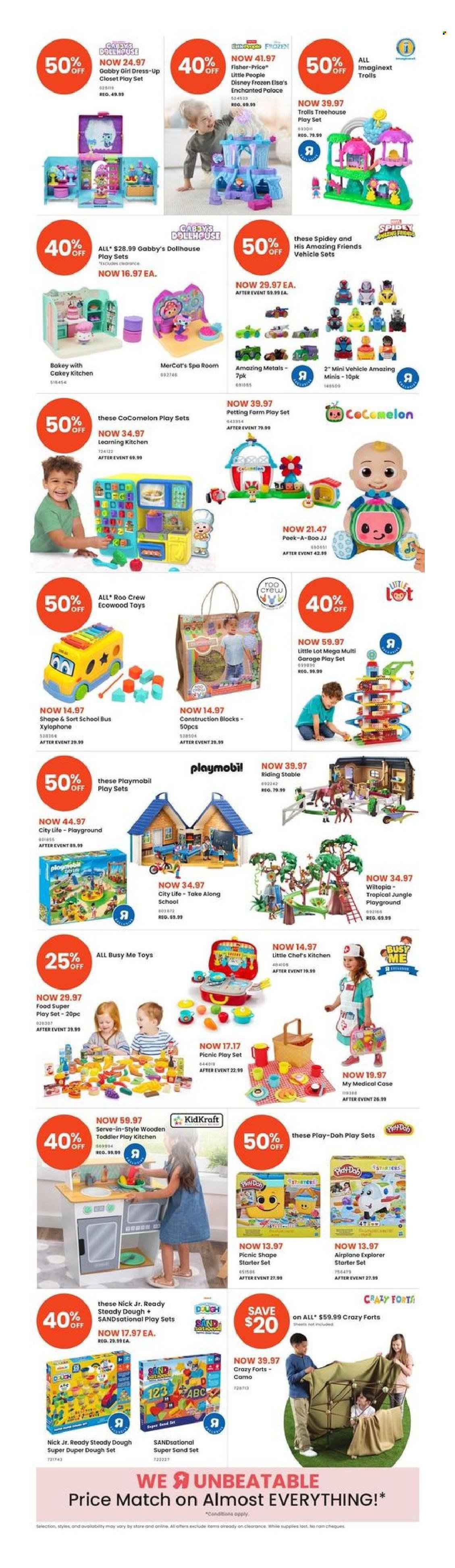 thumbnail - Circulaire Toys''R''Us - 27 Juin 2024 - 10 Juillet 2024 - Produits soldés - Disney, Play-Doh, Playmobil, jouet, jeu de construction, Super Sand. Page 4.