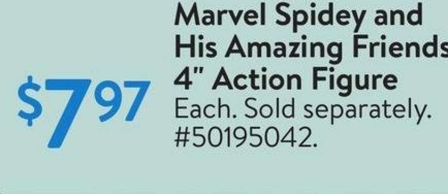 Marvel Spidey and His Amazing Friends 4" Action Figure - Each.
50195042