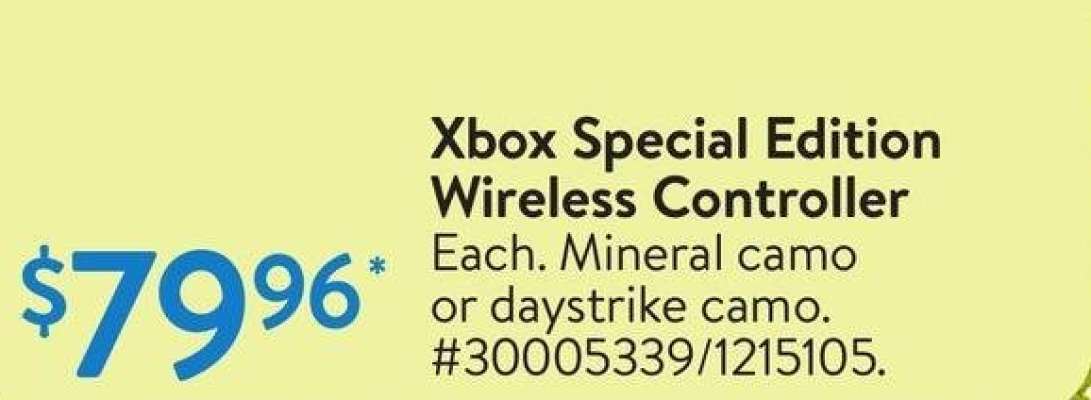 Xbox Special Edition Wireless Controller - Each. Mineral camo or daystrike camo