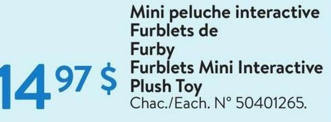 Furby Furblets Mini Interactive Plush Toy - Each.
#50401265