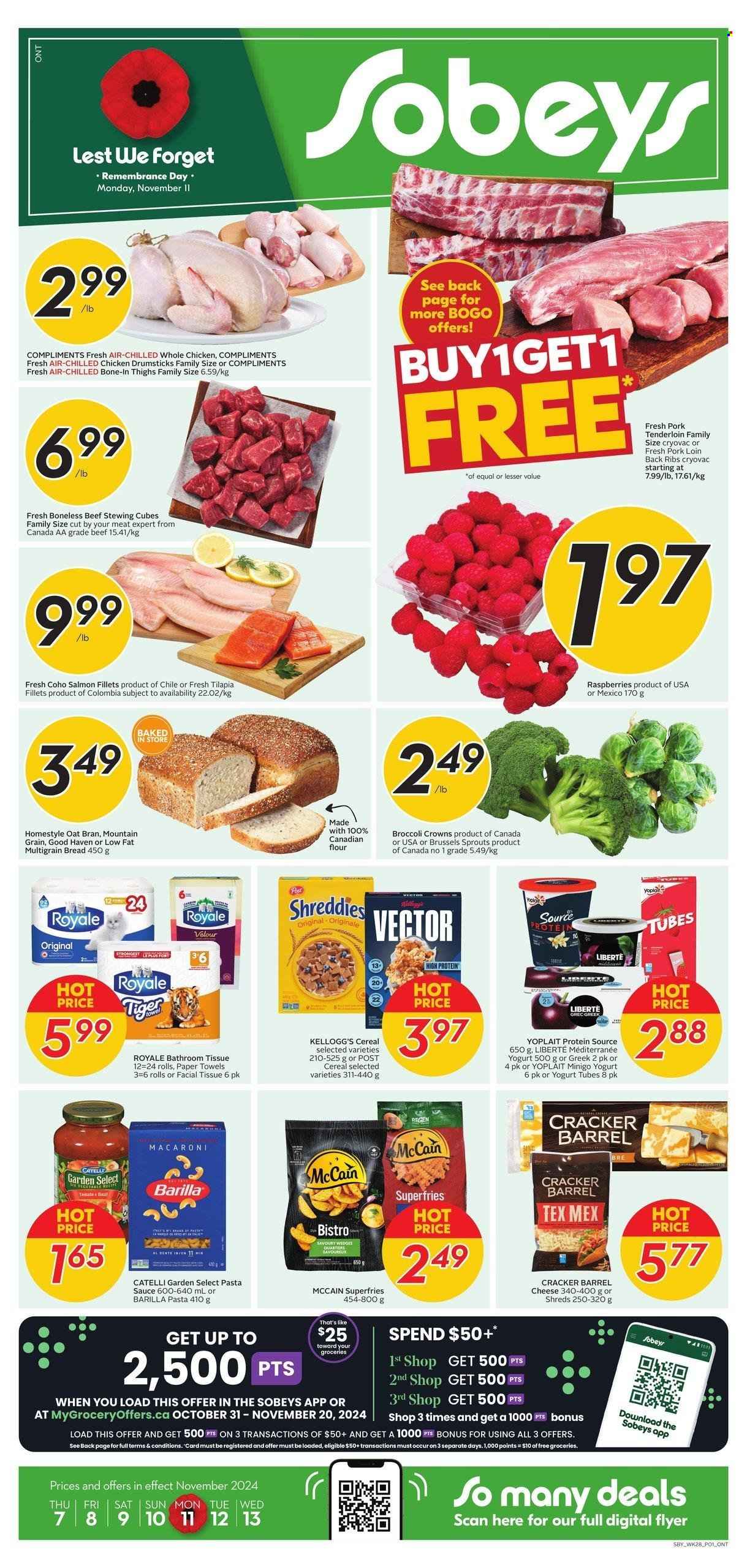 Circulaire Sobeys - 07 Novembre 2024 - 13 Novembre 2024. Page 1