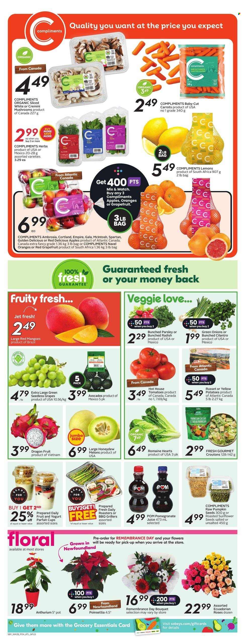 Circulaire Sobeys - 07 Novembre 2024 - 13 Novembre 2024. Page 1