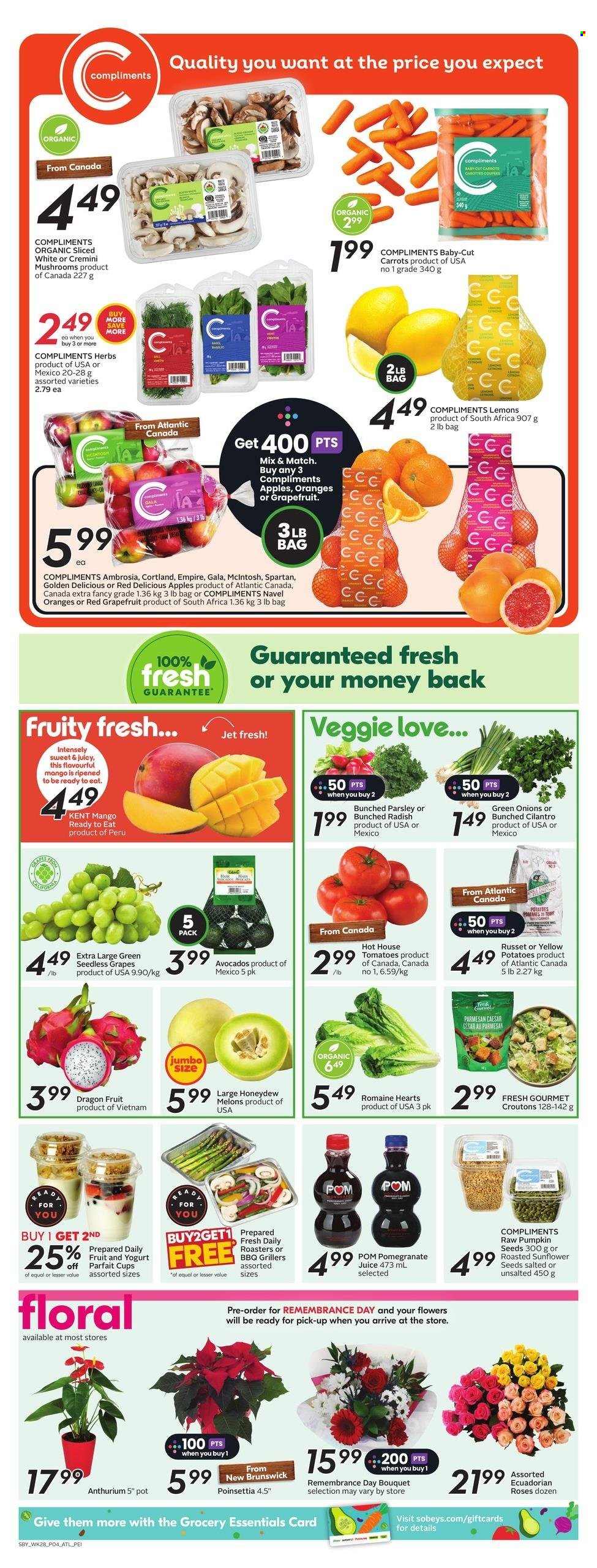 Circulaire Sobeys - 07 Novembre 2024 - 13 Novembre 2024. Page 1