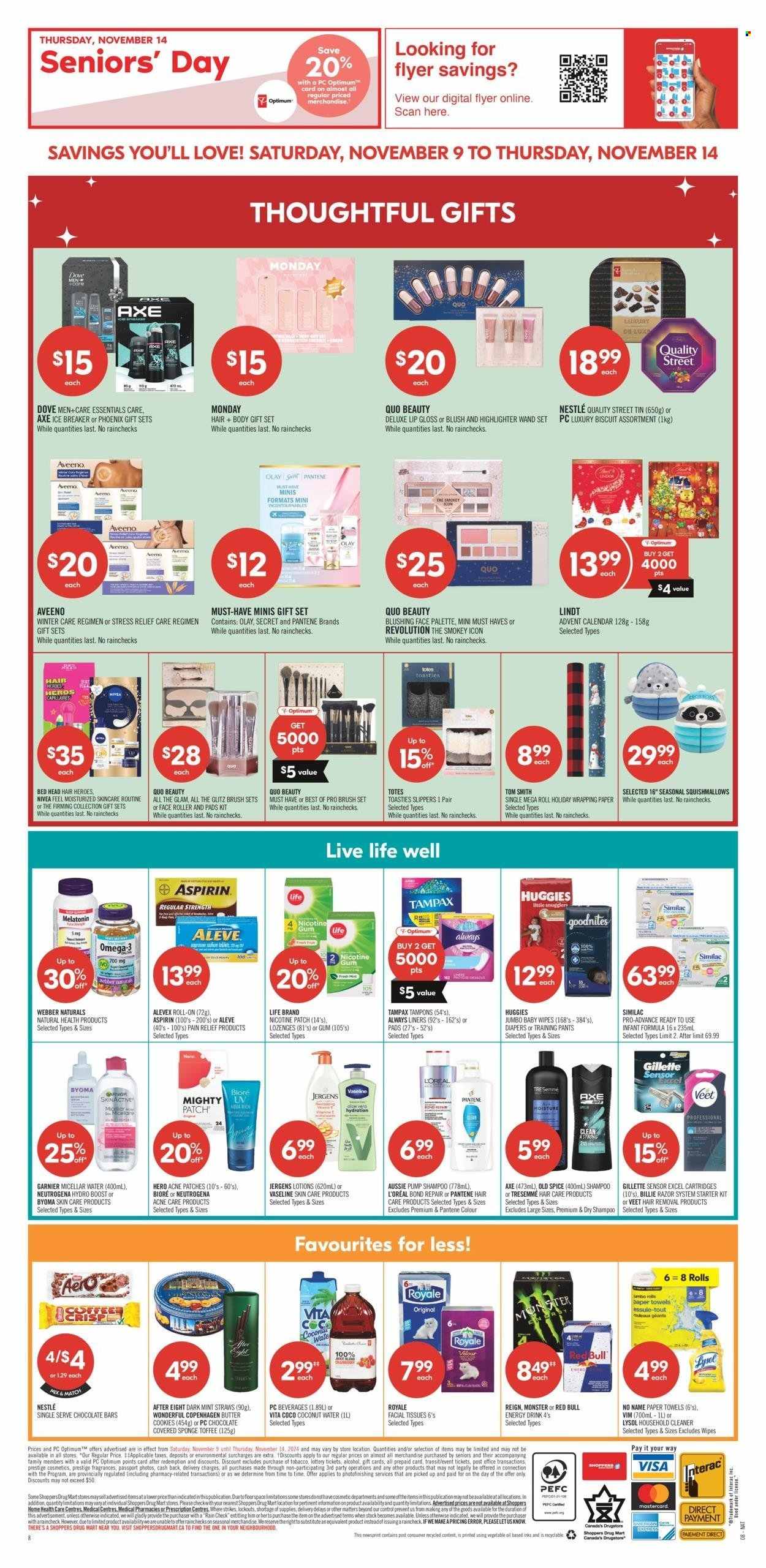 Circulaire Shoppers Drug Mart - 09 Novembre 2024 - 14 Novembre 2024. Page 1