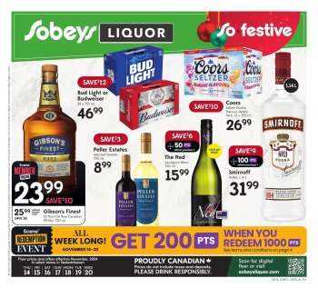 Circulaire Sobeys Liquor - 14 Novembre 2024 - 20 Novembre 2024.