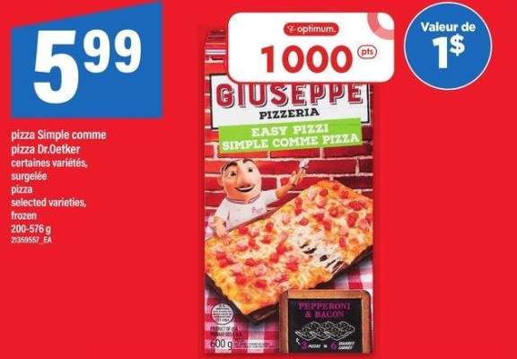 PIZZA SIMPLE COMME PIZZA DR.OETKER | PIZZA 200-576 g - certaines variétés,surgelée

selected varieties, frozen