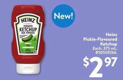 Heinz Pickle-Flavoured Ketchup - Each. 375 mL.
#50559266