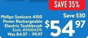 Philips Sonicare 4100 Power Rechargeable Electric Toothbrush - Each. 
#31004219