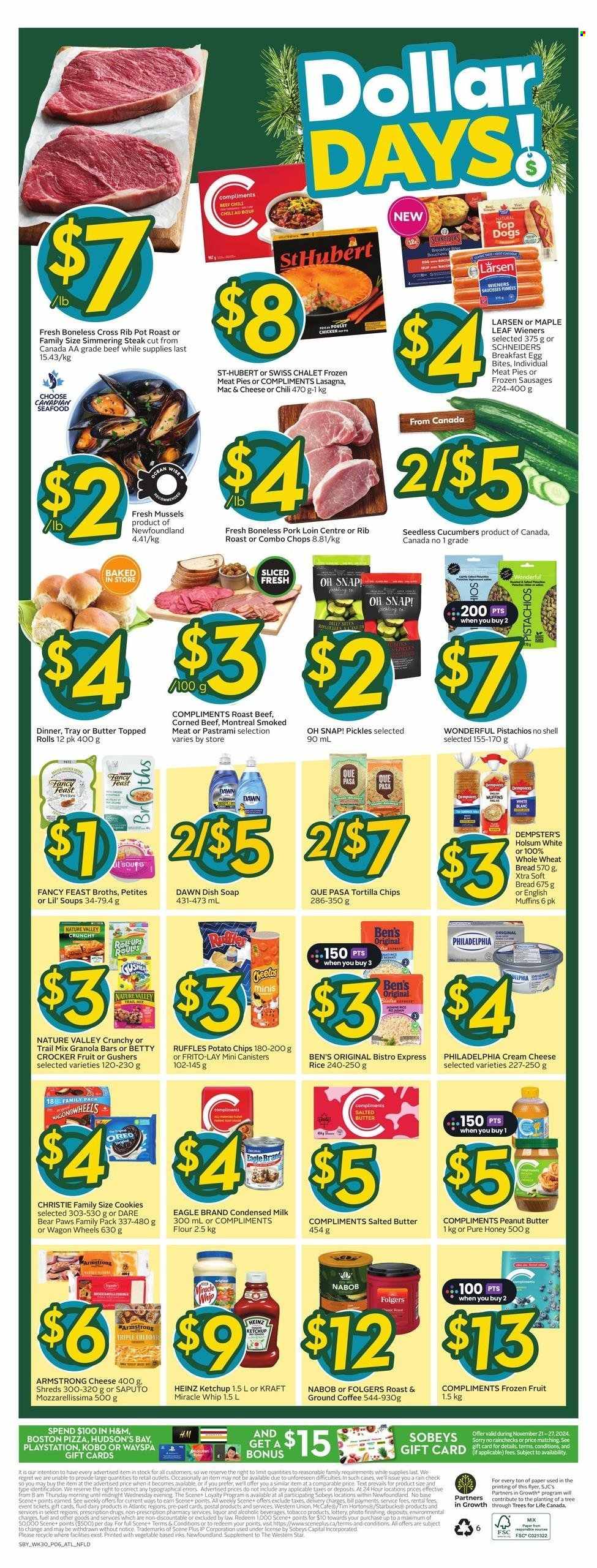 Circulaire Sobeys - 21 Novembre 2024 - 27 Novembre 2024. Page 1