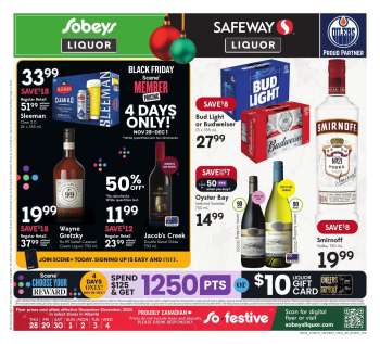 Circulaire Sobeys Liquor - 28 Novembre 2024 - 04 Décembre 2024.