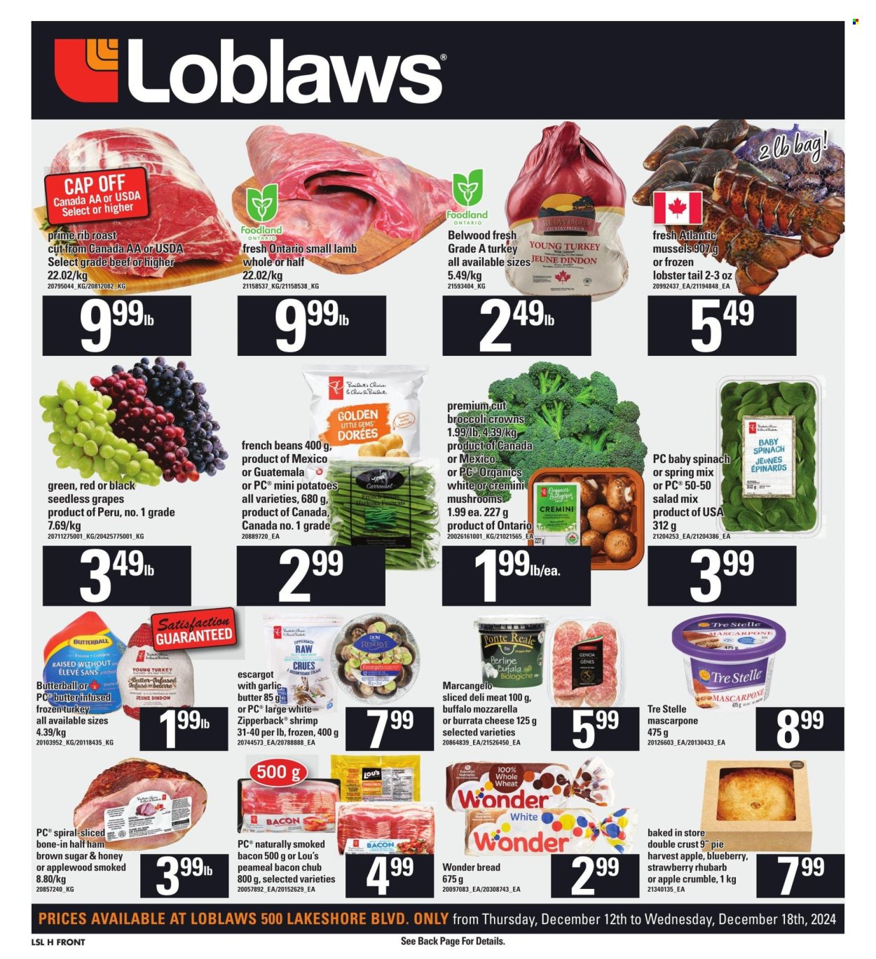 Circulaire Loblaws - 12 Décembre 2024 - 18 Décembre 2024. Page 1