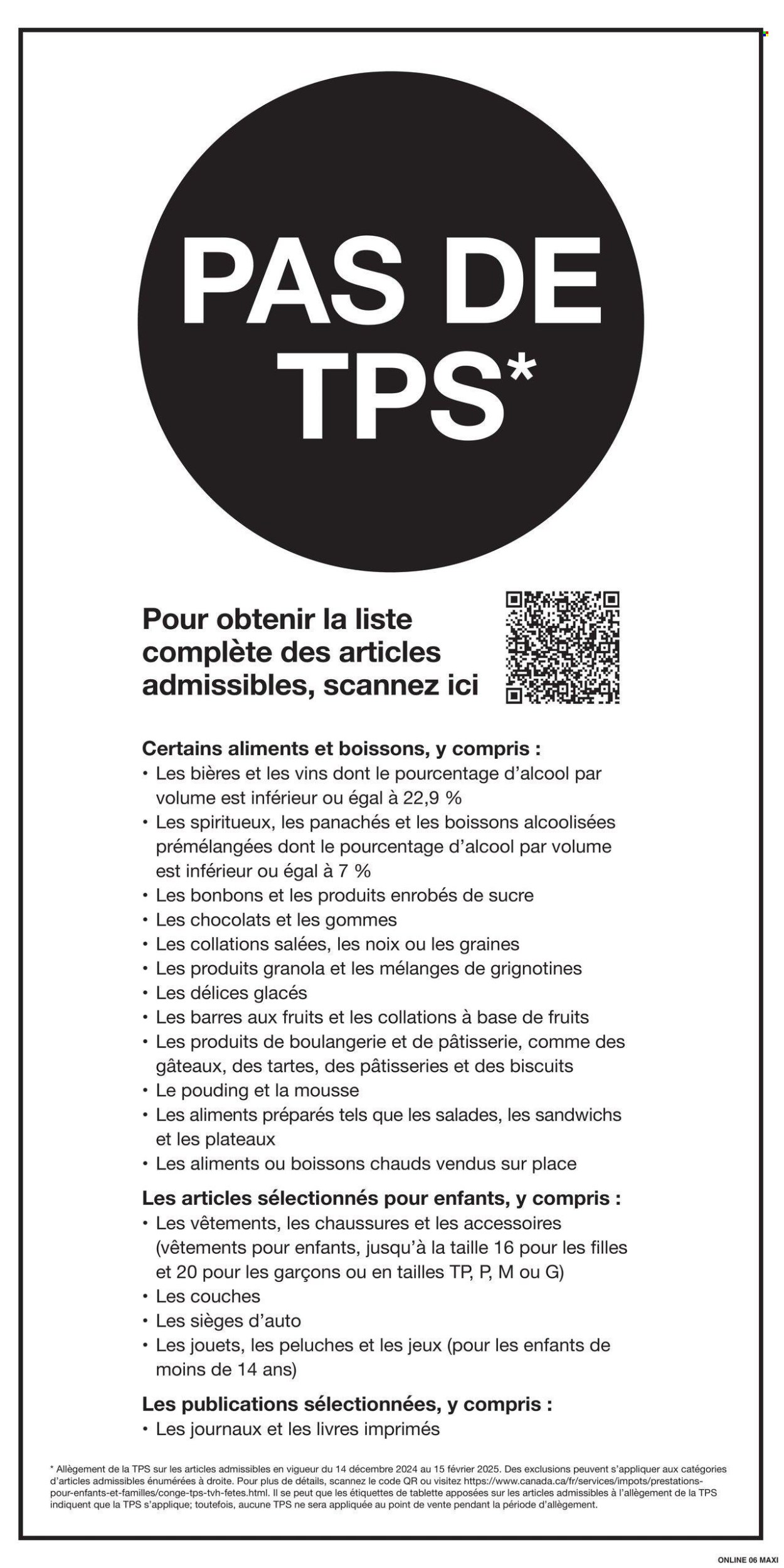 Circulaire Maxi - 26 Décembre 2024 - 01 Janvier 2025. Page 1