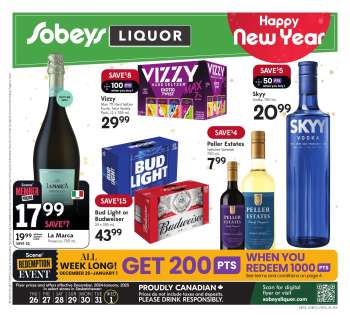 Circulaire Sobeys Liquor - 26 Décembre 2024 - 01 Janvier 2025.