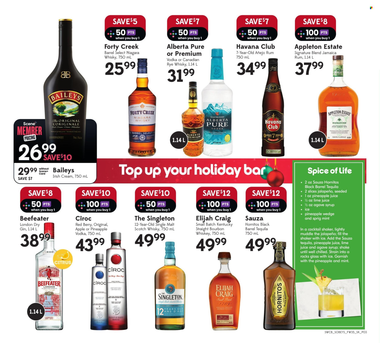 Circulaire Sobeys Liquor - 26 Décembre 2024 - 01 Janvier 2025. Page 1