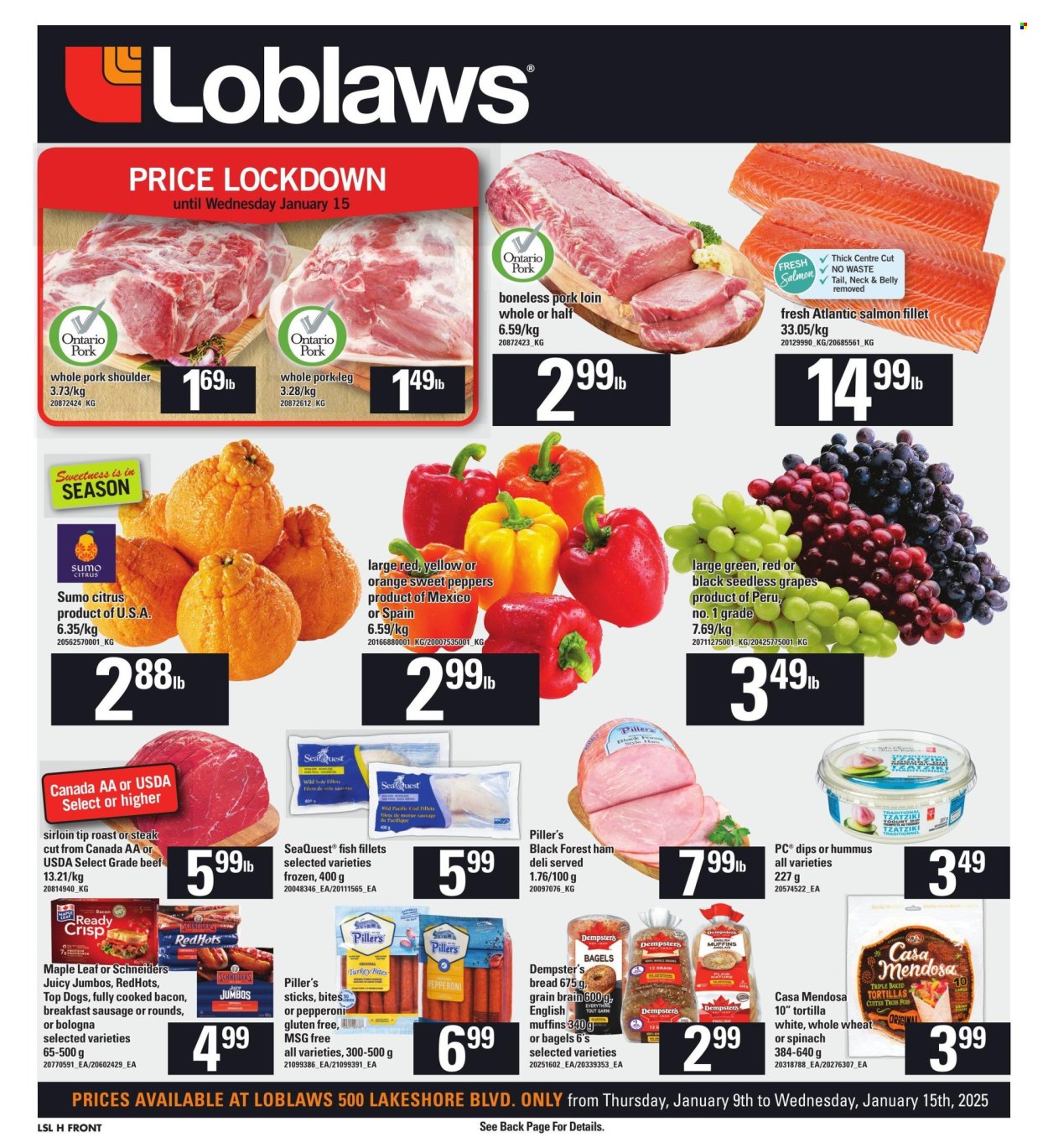 Circulaire Loblaws - 09 Janvier 2025 - 15 Janvier 2025. Page 1