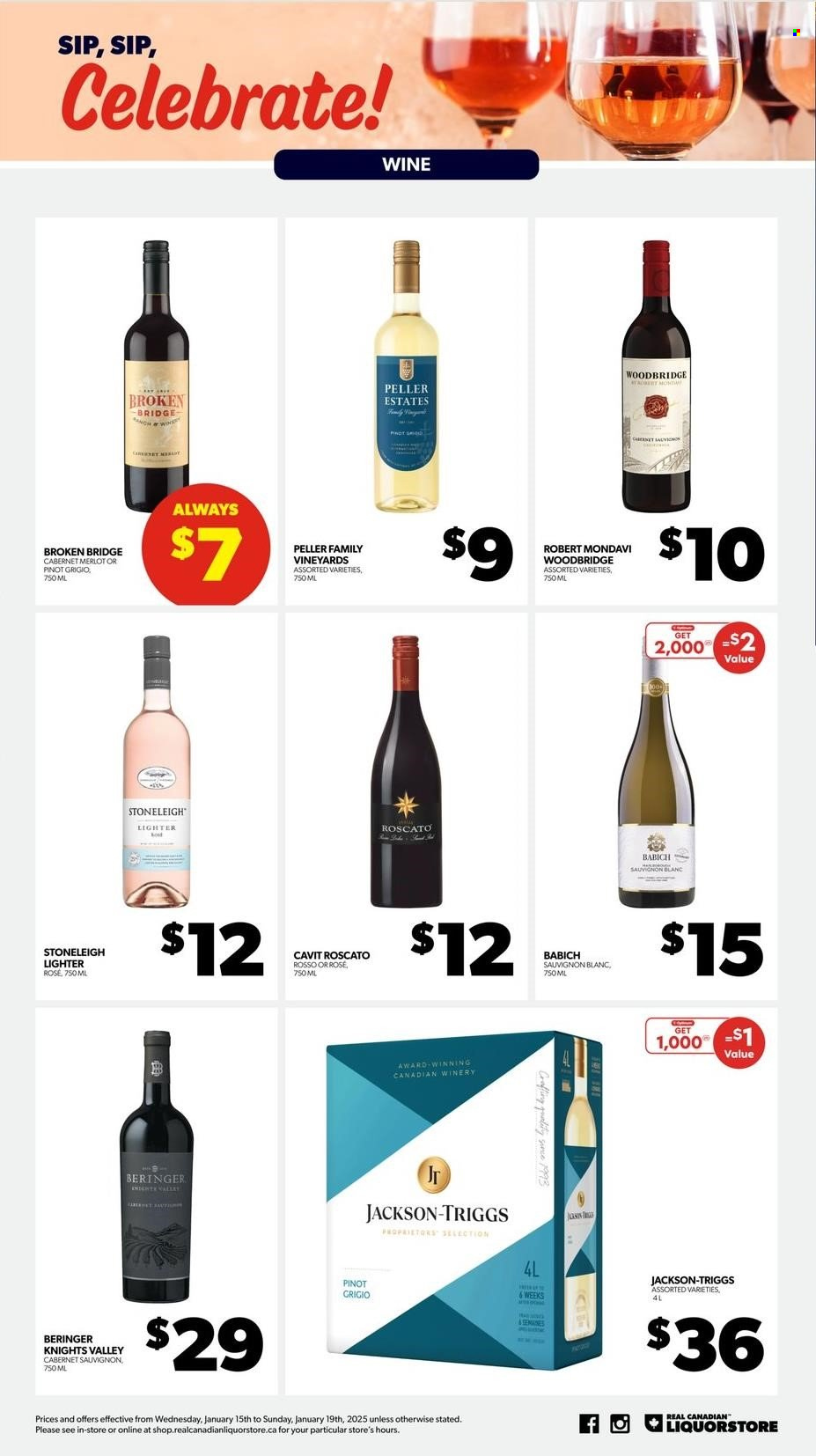 Circulaire Real Canadian Liquorstore - 15 Janvier 2025 - 19 Janvier 2025. Page 1