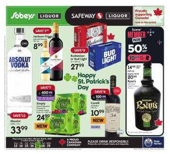 Circulaire Sobeys Liquor - 13 Mars 2025 - 19 Mars 2025.