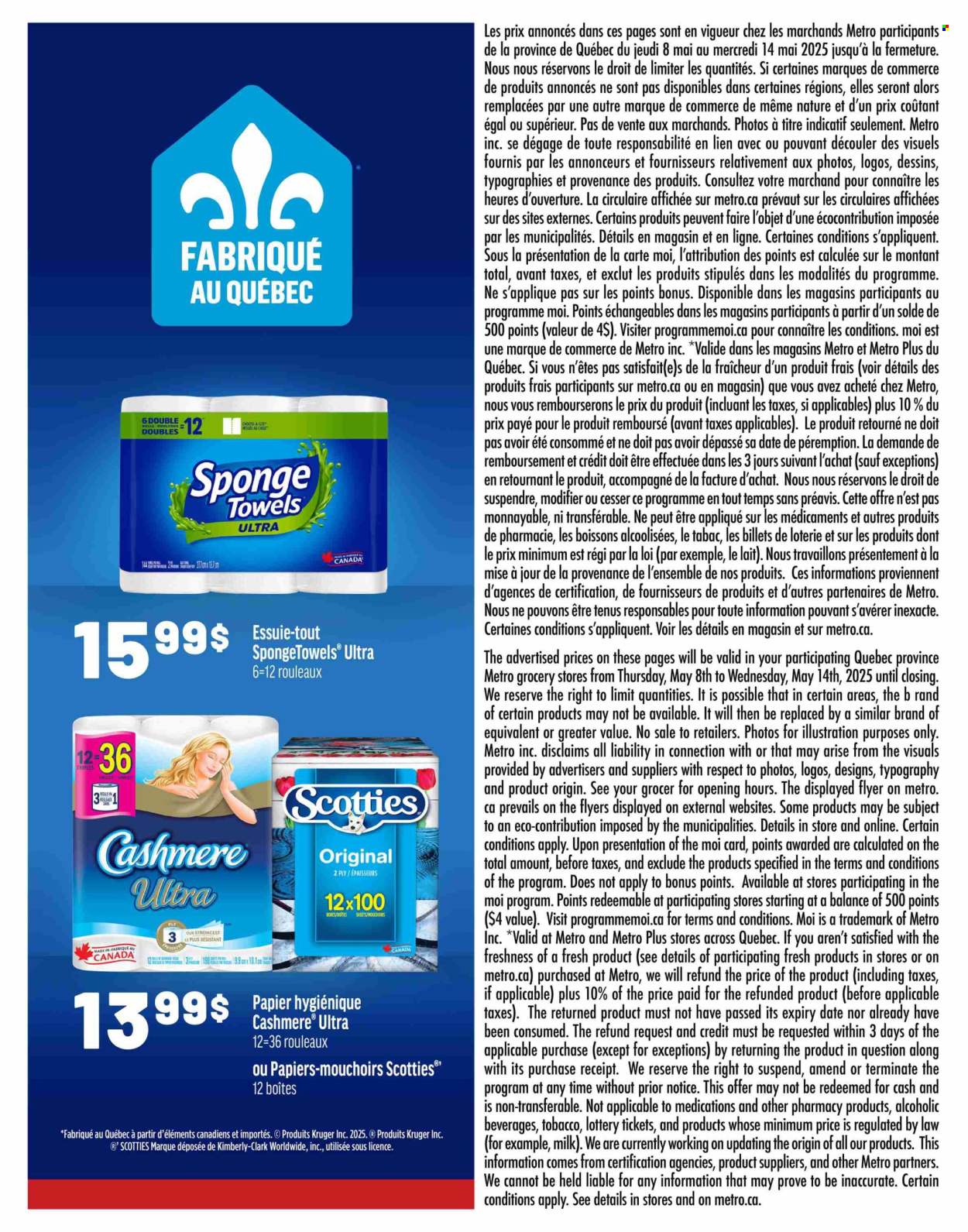 Circulaire Metro - 08 Mai 2025 - 14 Mai 2025. Page 1