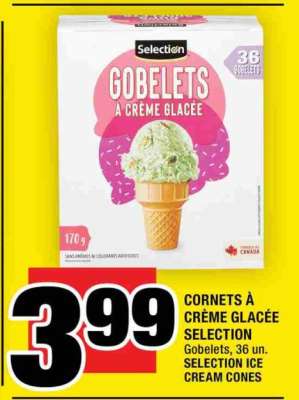 CORNETS À CRÈME GLACÉE SELECTION
