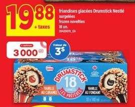 friandises glacées Drumstick Nestlé