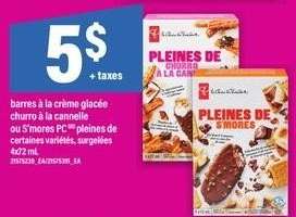 barres à la crème glacée churro à la cannelle ou S'mores PC