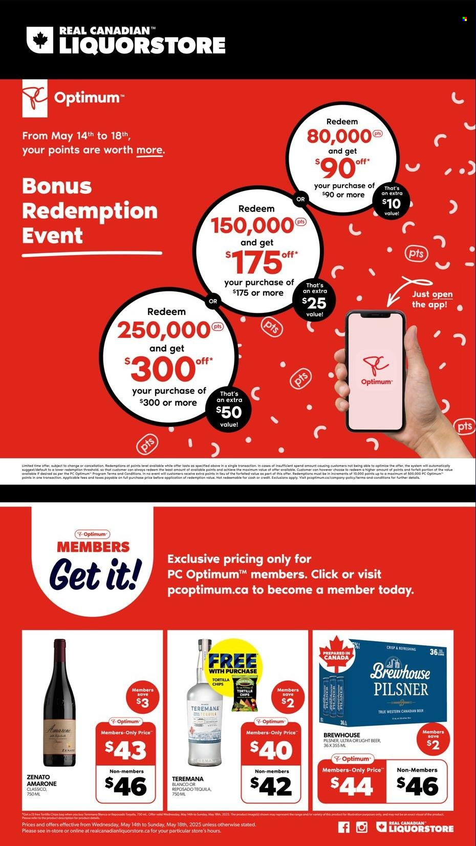 Circulaire Real Canadian Liquorstore - 14 Mai 2025 - 18 Mai 2025. Page 1