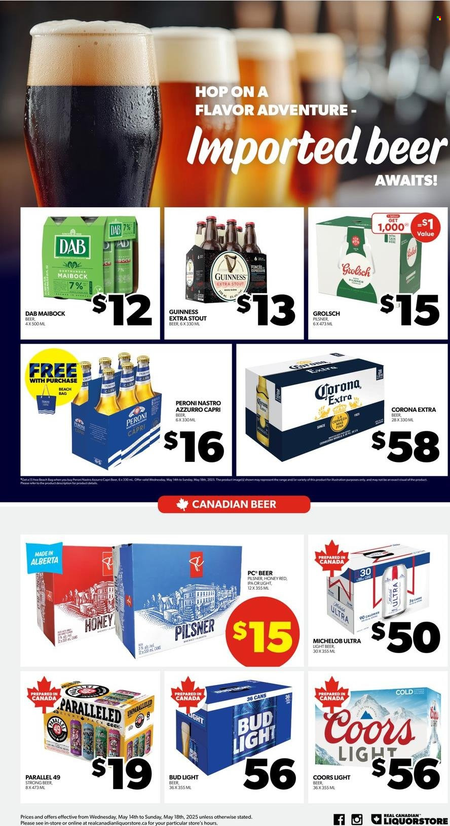 Circulaire Real Canadian Liquorstore - 14 Mai 2025 - 18 Mai 2025. Page 1