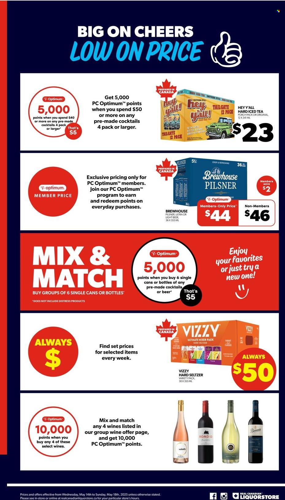 Circulaire Real Canadian Liquorstore - 14 Mai 2025 - 18 Mai 2025. Page 1