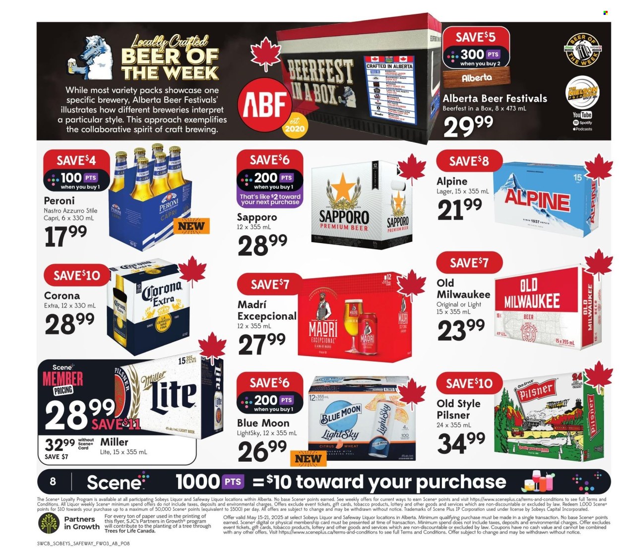 Circulaire Sobeys Liquor - 15 Mai 2025 - 21 Mai 2025. Page 1