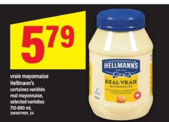 HELLMANN'S REAL MAYONNAISE