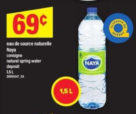 eau de source naturelle Naya