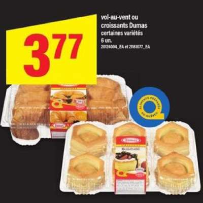 Vol-au-vent ou croissants Dumas