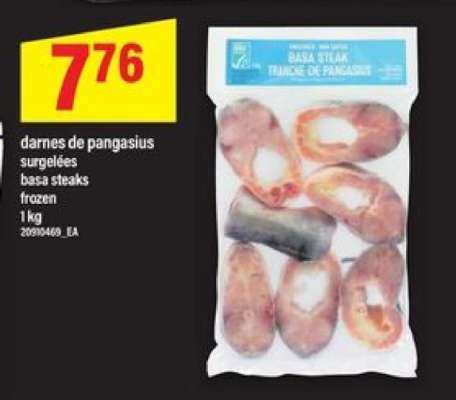 darnes de pangasius surgelées