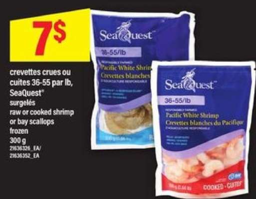 SeaQuest crevettes crues ou cuites