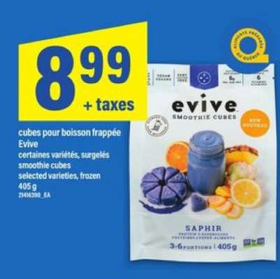 Evive cubes pour boisson frappée