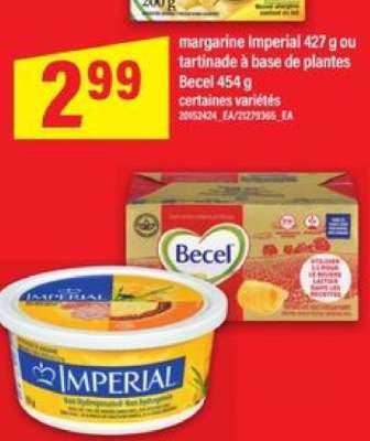 Margarine Imperial ou Becel
