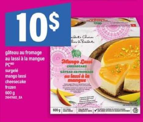 gâteau au fromage au lassi à la mangue PC