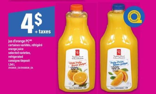 jus d'orange PC