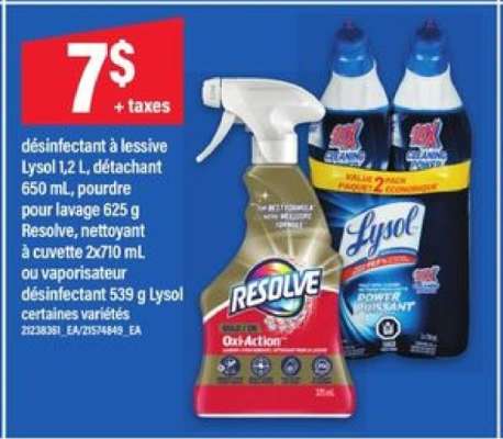 Lysol et Resolve