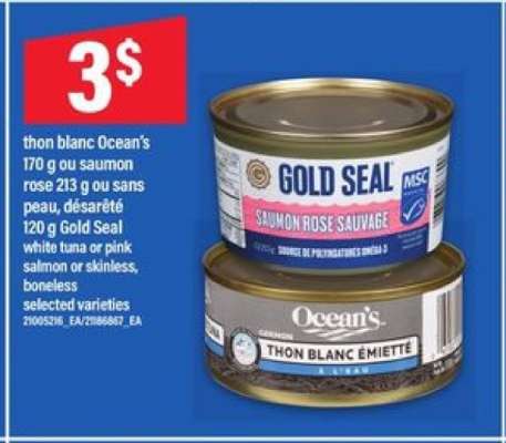 thon blanc Ocean's ou saumon rose Gold Seal