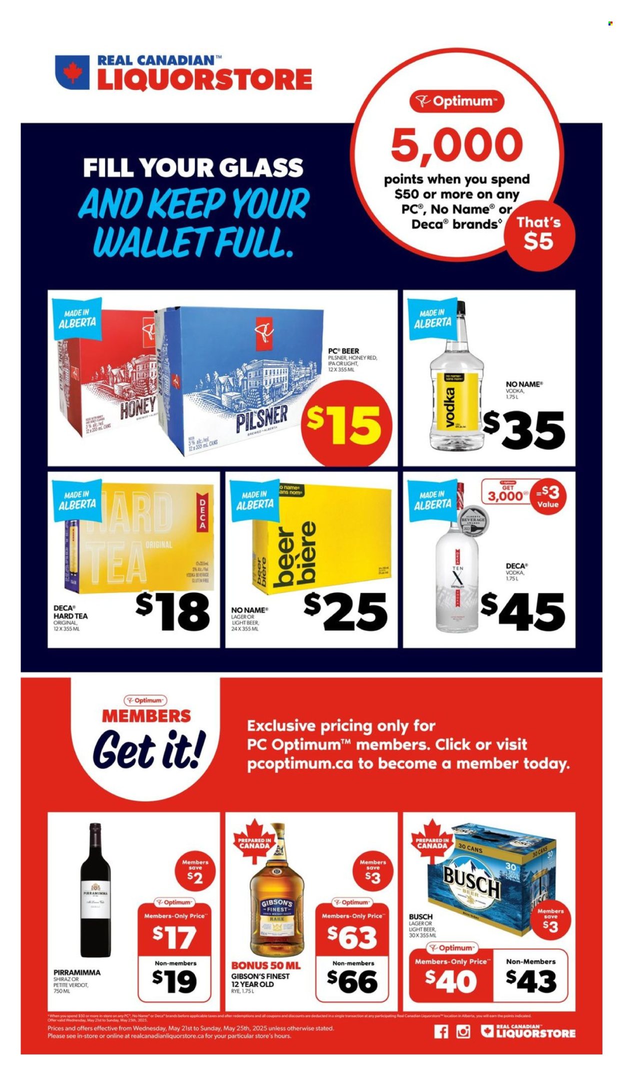 Circulaire Real Canadian Liquorstore - 21 Mai 2025 - 25 Mai 2025. Page 1