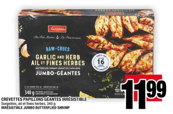 CREVETTES PAPILLONS GÉANTES IRRÉSISTIBLE