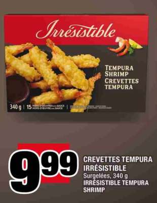 CREVETTES TEMPURA IRRÉSISTIBLE
