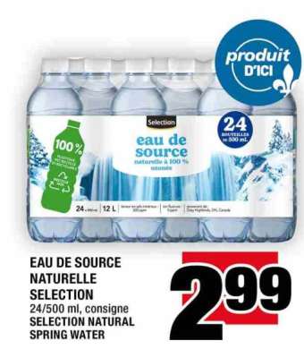 EAU DE SOURCE NATURELLE SELECTION