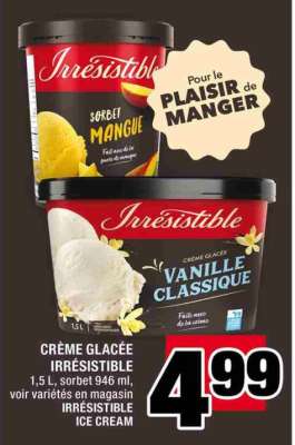 CRÈME GLACÉE IRRÉSISTIBLE