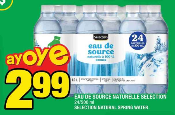 EAU DE SOURCE NATURELLE SELECTION