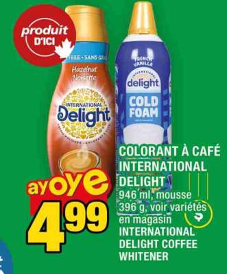 COLORANT À CAFÉ International Delight