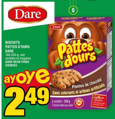 Dare Bear Paws Cookies