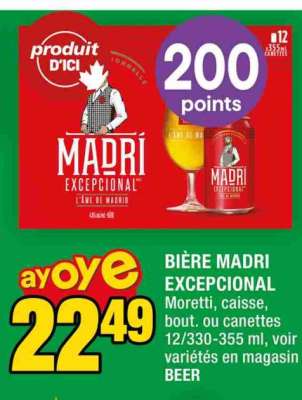 bière MADRI EXCEPCIONAL